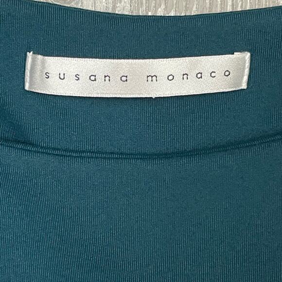 Susana Monaco Sleeveless Wrap Dress in Pine Needle Green Size M NWT - Picture 6 of 8